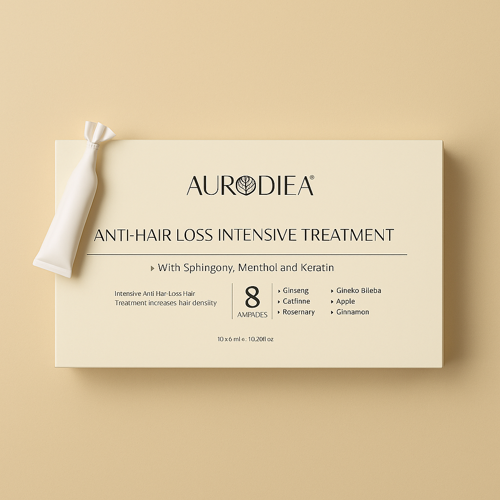 AMPOULES ANTI-CHUTE AURODHEA – TRAITEMENT INTENSIF AUX PLANTES POUR CHEVEUX FORTS & VIGOUREUX