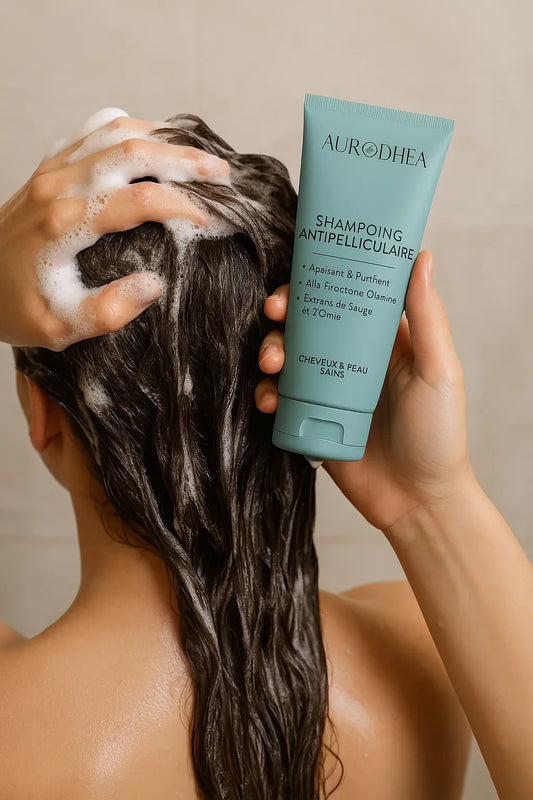 SHAMPOING ANTIPELLICULAIRE AURODHEA – PURIFIANT, SÉBO-RÉGULATEUR & APAISANT CUIR CHEVELU