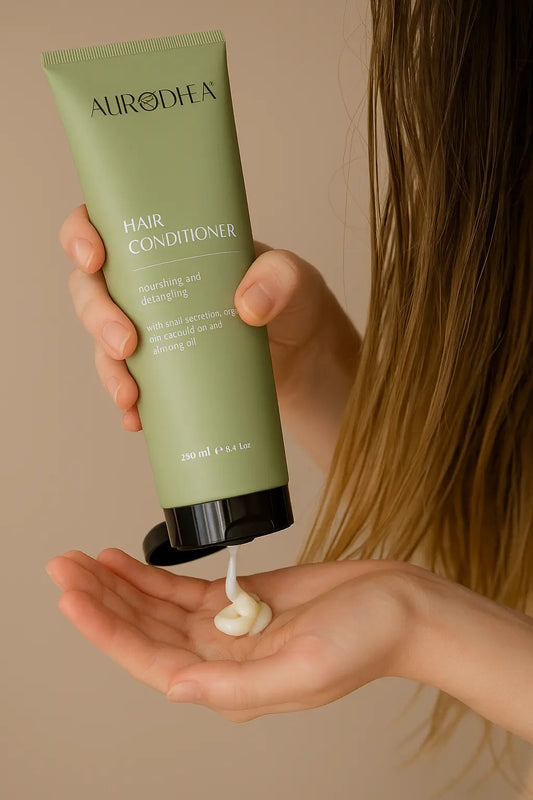 APRÈS-SHAMPOING À LA BAVE D’ESCARGOT – NOURRISSANT, RÉPARATEUR & CHEVEUX DOUX ET BRILLANTS