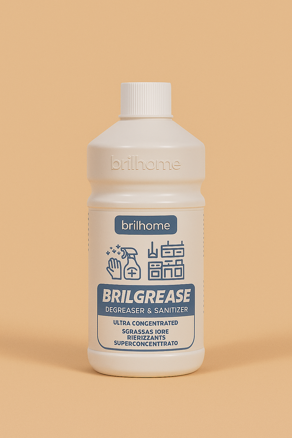 BRILGREASE - DÉGRAISSANT ET ASSAINISSANT SUPER-CONCENTRE  MULTI-SURFACES