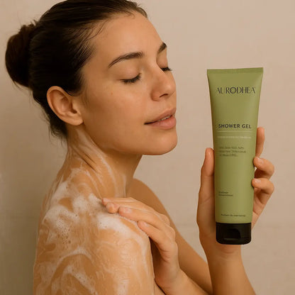 GEL DOUCHE RÉGÉNÉRANT À LA BAVE D’ESCARGOT – HYDRATATION INTENSE & PEAU VELOUTÉE