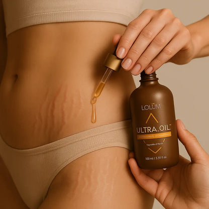 HUILE RÉGÉNÉRANTE ANTI-VERGETURES – ASSOUPLIT, NOURRIT & RÉPARE PEAU ET CHEVEUX SANS FINITION GRASSE